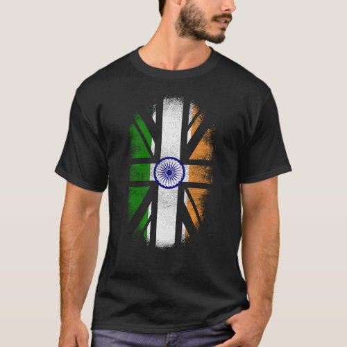 British Indian Flag _ India and UK Pride T_Shirt