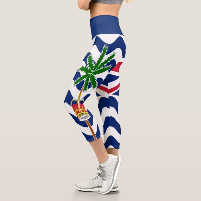 British Indian Ocean Territory Flag Capri Leggings (Left)