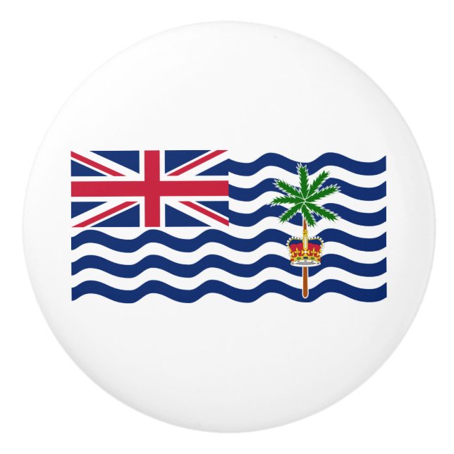 British Indian Ocean Territory Flag Ceramic Knob (Front)