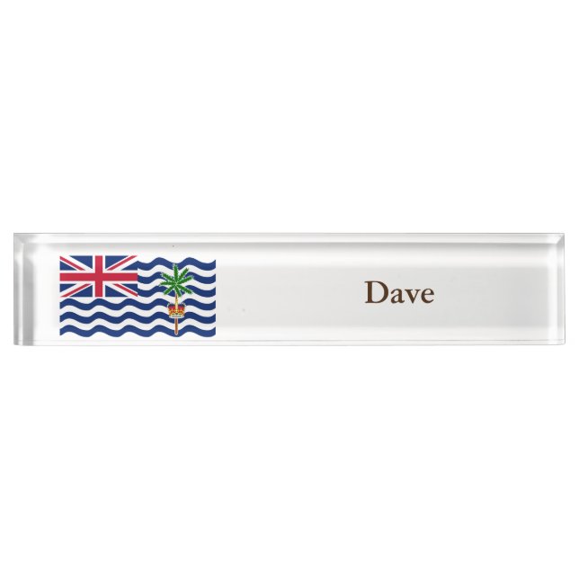 British Indian Ocean Territory Flag Desk Name Plate (Front)