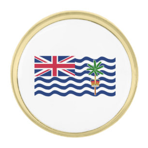 British Indian Ocean Territory Flag Gold Finish Lapel Pin