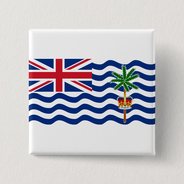British Indian Ocean Territory Flag IO Button (Front)