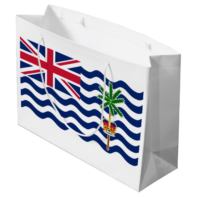 British Indian Ocean Territory Flag Large Gift Bag (Back Angled)