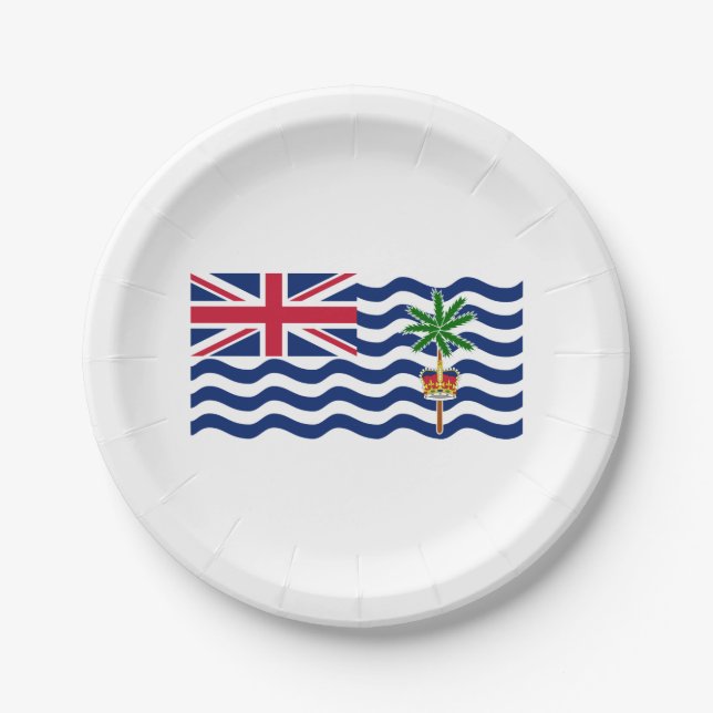 British Indian Ocean Territory Flag Paper Plates (Front)