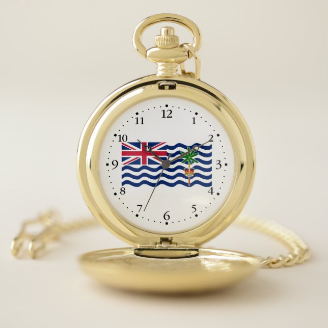 British Indian Ocean Territory Flag Pocket Watch (Inside)