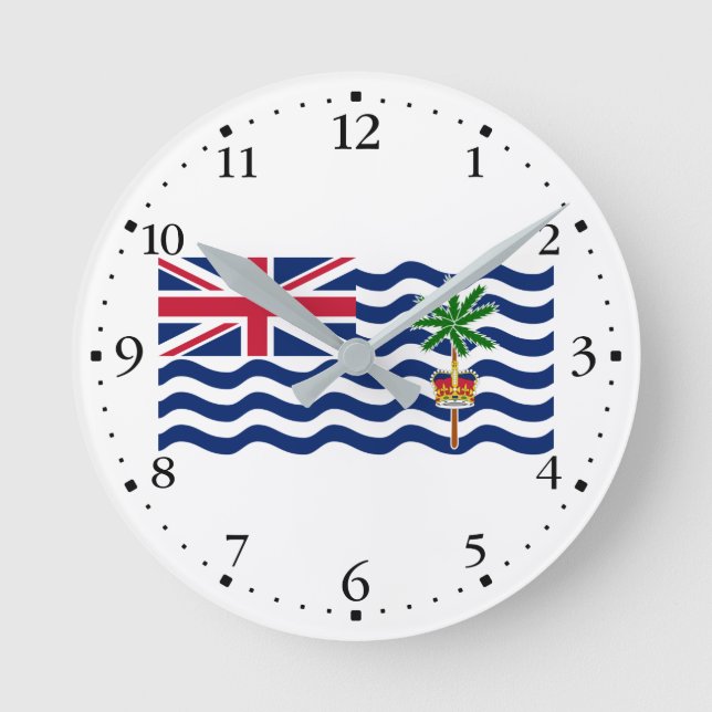 British Indian Ocean Territory Flag Round Clock (Front)