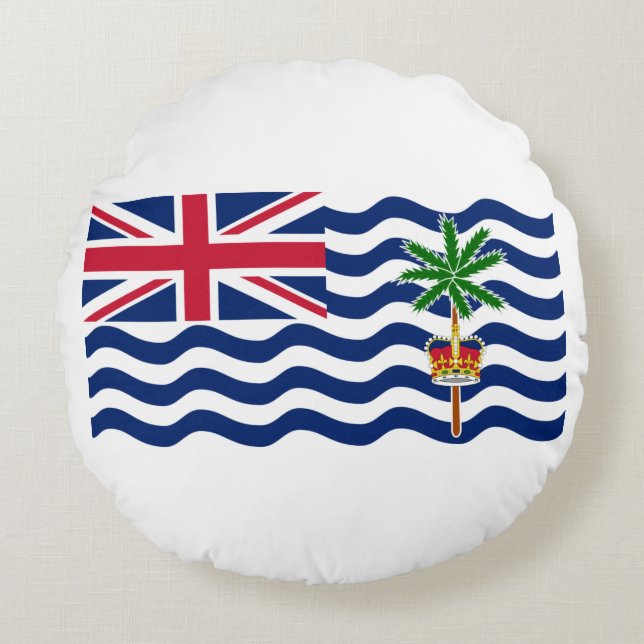 British Indian Ocean Territory Flag Round Pillow (Front)
