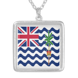 British Indian Ocean Territory Flag Silver Plated Necklace