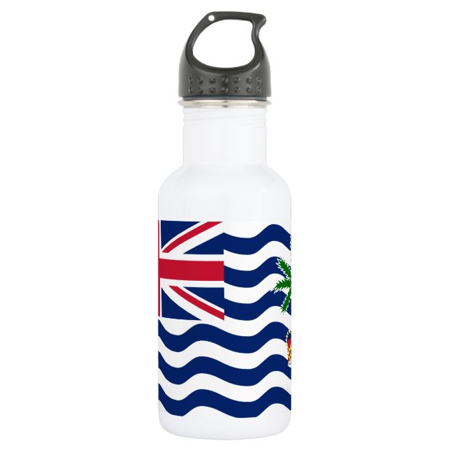 British Indian Ocean Territory Flag Stainless Steel Water Bottle (Front)
