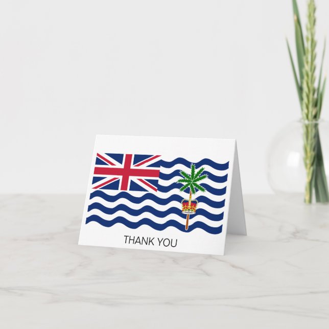 British Indian Ocean Territory Flag Thank You Card (Front)