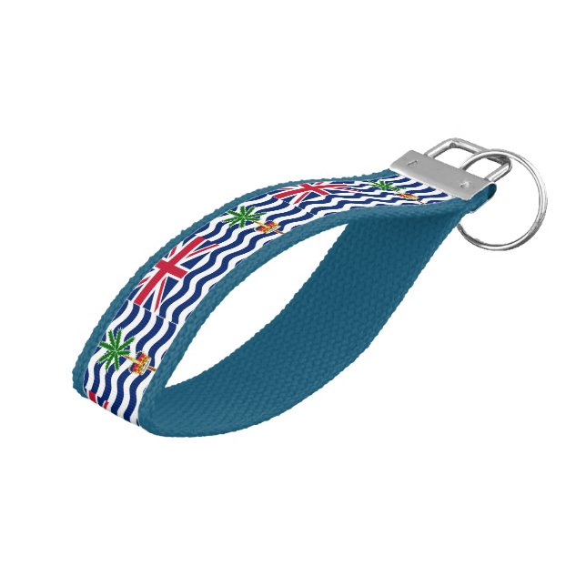British Indian Ocean Territory Flag Wrist Keychain (Angled Up)