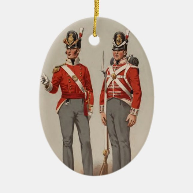 British Infantry Ceramic Ornament (Front)