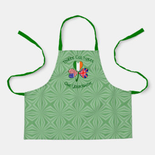 British Irish American Flag Shamrock Personalize  Apron