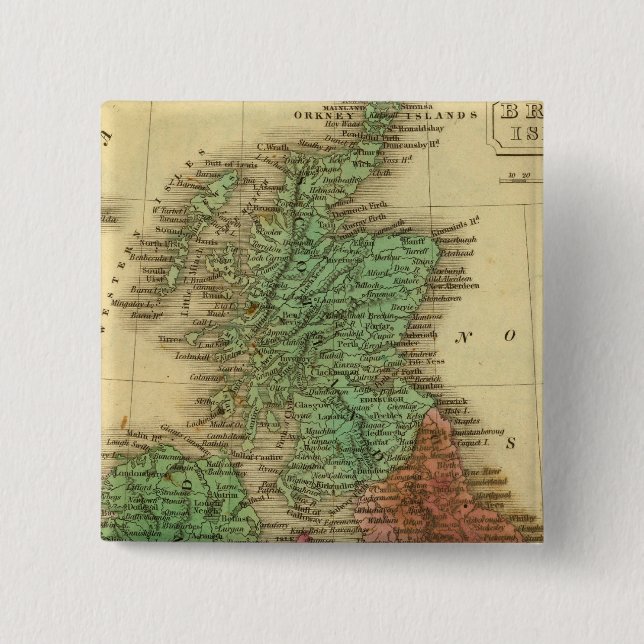British Islands 4 Pinback Button (Front)