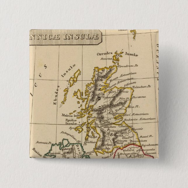 British Isles 3 Pinback Button (Front)