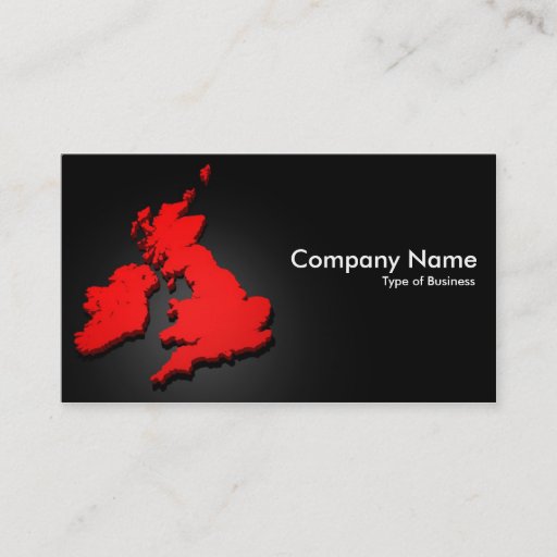 Customizable British Isles 3d 04 Business Card