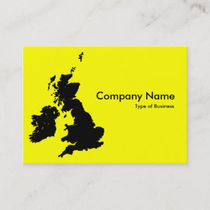 British Isles Black and Yellow Business Card