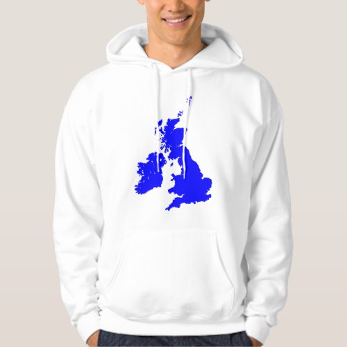 British Isles in Blue Hoodie