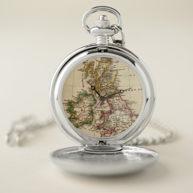 British Isles Map 2 Pocket Watch (Inside)