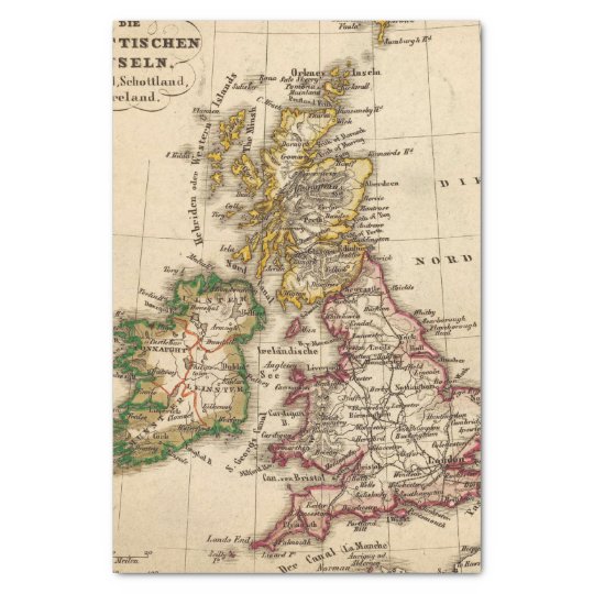 British Isles Map Tissue Paper