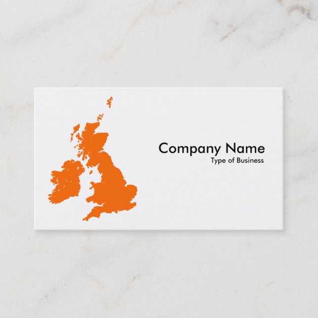 British Isles - Orange Business Card (Front)