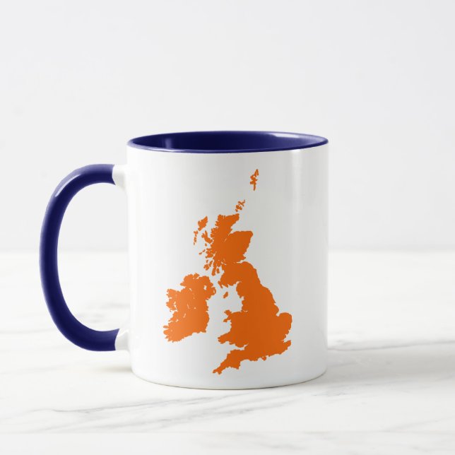 British Isles - Orange Mug (Left)