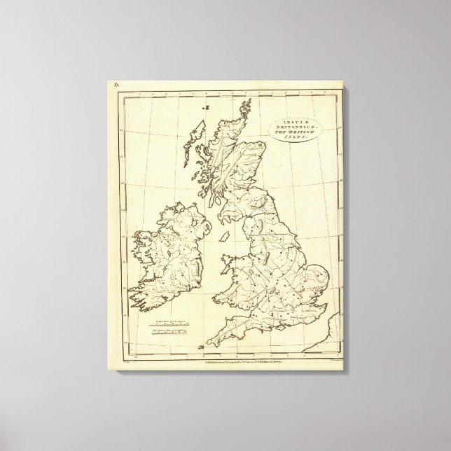 British Isles outline map Canvas Print (Front)