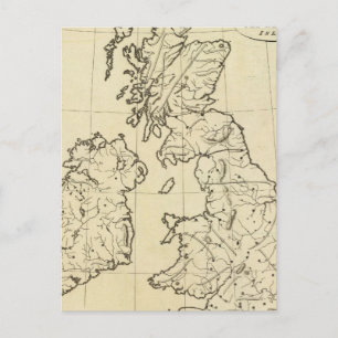British Isles outline map Postcard