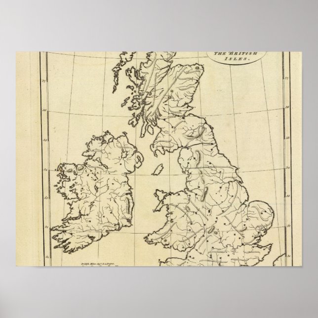 British Isles outline map Poster (Front)