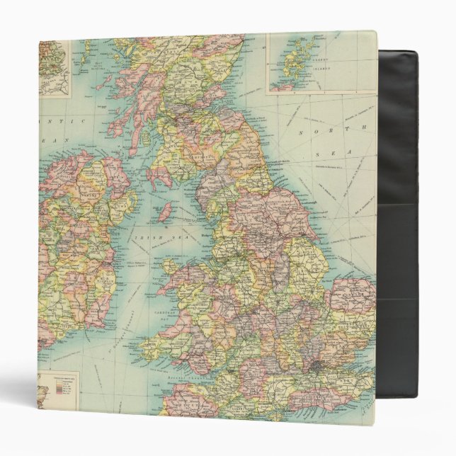 British Isles political map 3 Ring Binder (Front/Inside)