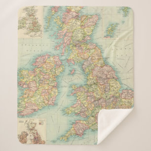 British Isles political map Sherpa Blanket