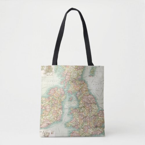 British Isles political map Tote Bag