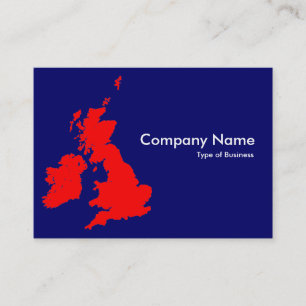 British Isles - Red and Dark Blue (000066) Business Card