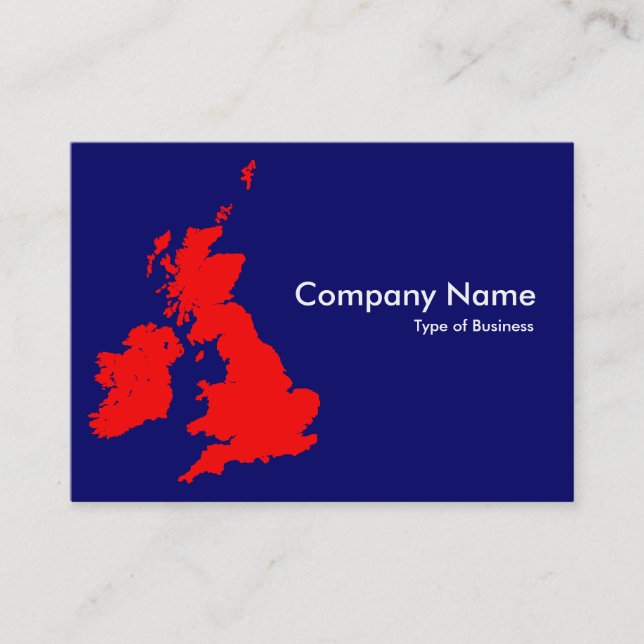 British Isles - Red and Dark Blue (000066) Business Card (Front)