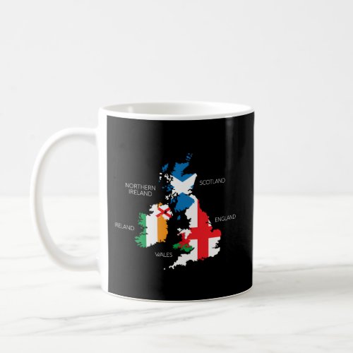 British Isles Sea Ireland Scotland Wales England M Coffee Mug