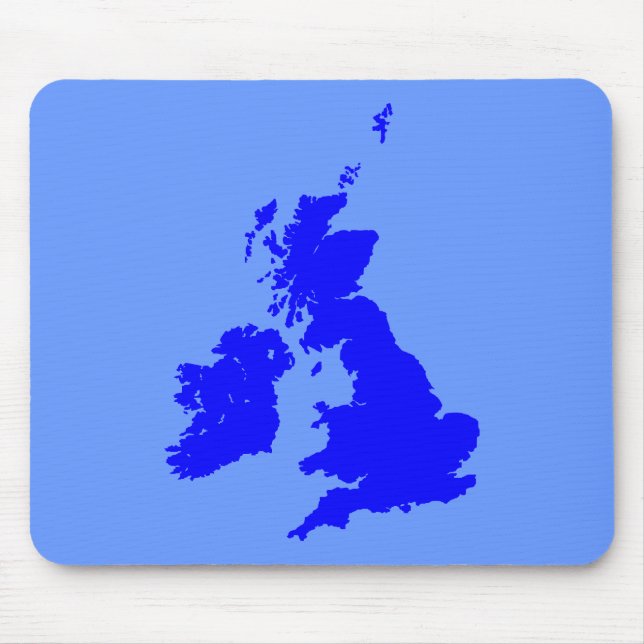 British Isles - Shades of Blue Mouse Pad (Front)