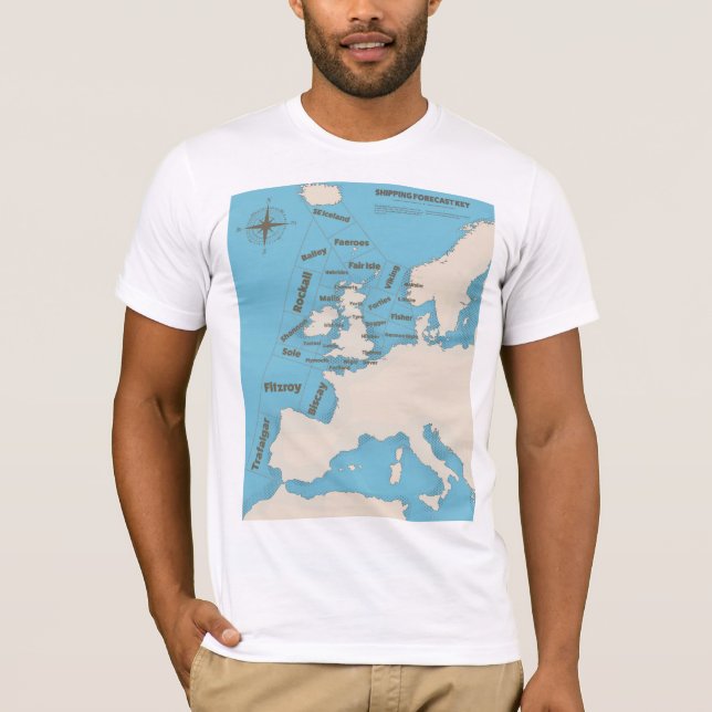 British Isles Shipping Forecast in color T-Shirt (Front)