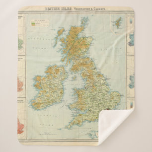 British Isles vegetation & climate map Sherpa Blanket