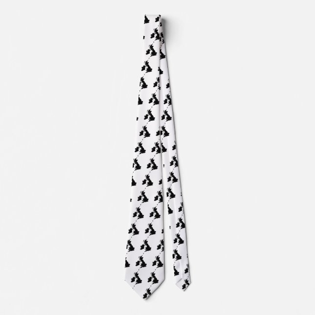 British Isles - White Neck Tie (Front)