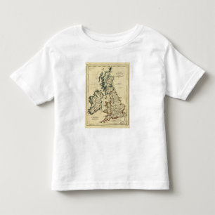British Isles with boundaries outlined Toddler T-shirt