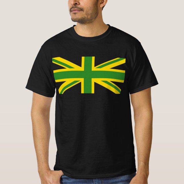 British - Jamaican Union Jack Flag  T-Shirt (Front)