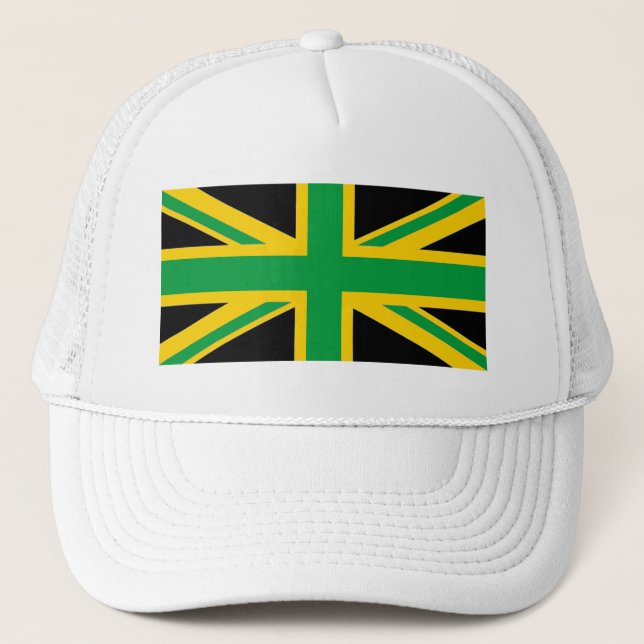 British - Jamaican Union Jack Trucker Hat (Front)