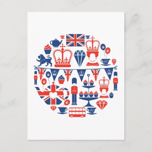 British Jubilee Icons Postcard