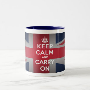 British Keep Calm Carry British Coffee Mug Cup