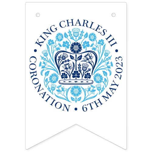 British King III Charles Memorabilia Coronation Bunting Flags