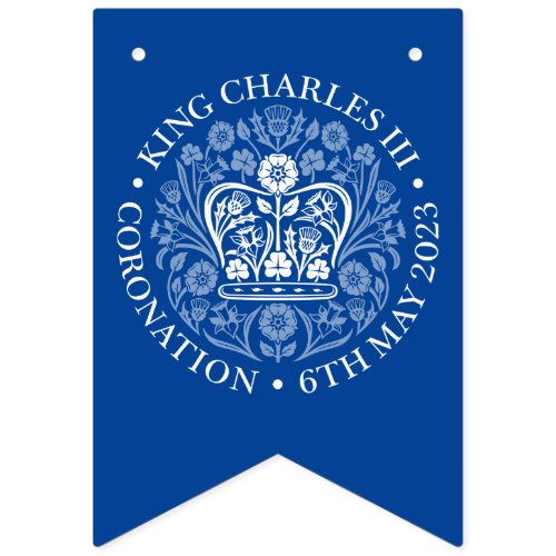 British King III Charles Memorabilia Coronation Bunting Flags
