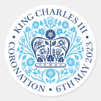 British King III Charles Memorabilia Coronation Classic Round Sticker
