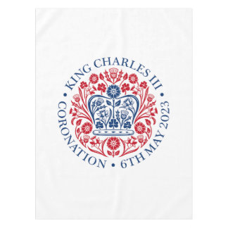 British King III Charles Memorabilia Coronation Tablecloth