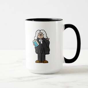British Lawyer with Wig Mug