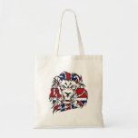 BRITISH LION Union Jack Sport Big Cat Cat Roar Sna Tote Bag